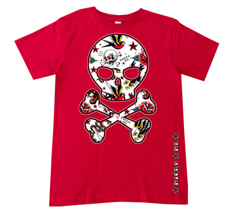 TAT-Skull Tee, Red (Infant, Toddler, Youth, Adult)