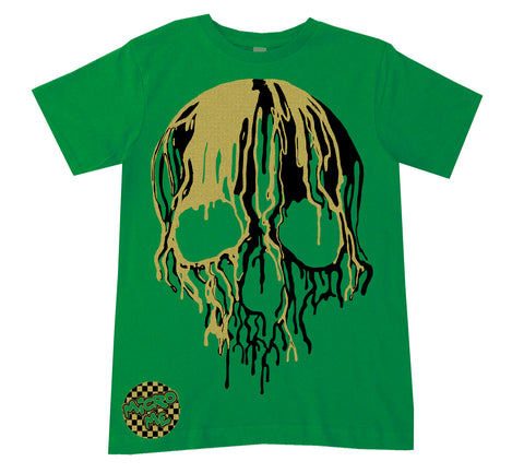 Gold Drip Skull Tee,  Green (Infant, Toddler, Youth, Adult)