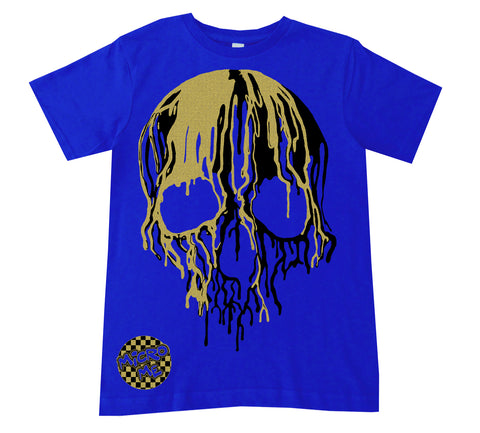 Gold Drip Skull Tee,  Royal (Infant, Toddler, Youth, Adult)