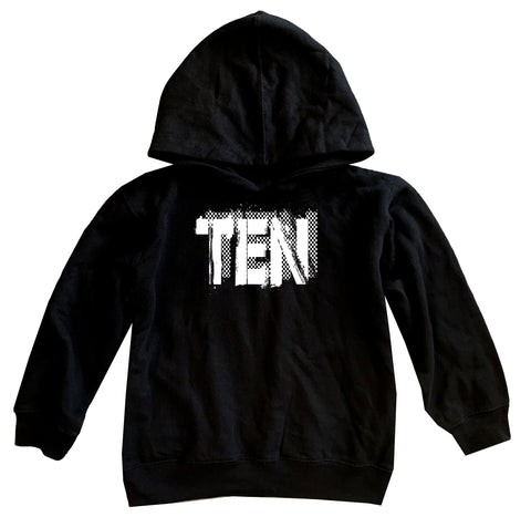 TEN Hoodie, Black (Toddler, Youth, Adult)