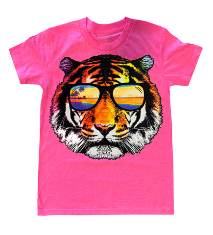 Neon Tiger Tee, Neon Pink (Toddler, Youth, Adult)