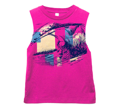 Trestles Muscle Tank,  Hot Pink  (Infant, Toddler, Youth, Adult)