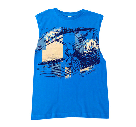 Trestles Muscle Tank, Neon Blue (Infant, Toddler, Youth, Adult)