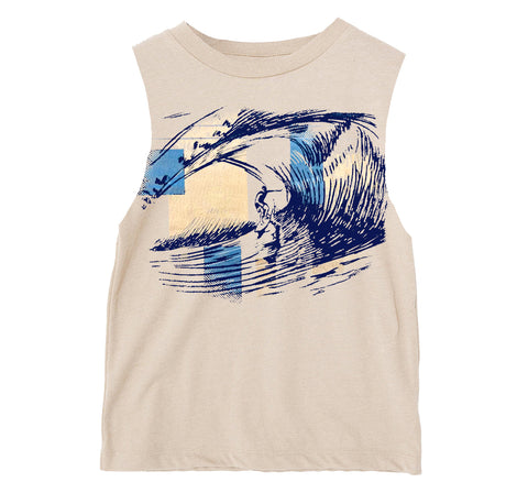 Trestles Muscle Tank, Natural  (Infant, Toddler, Youth, Adult)