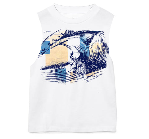Trestles Muscle Tank, White (Infant, Toddler, Youth, Adult)
