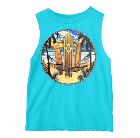 Turtle Bay Muscle Tank, Tahiti (Toddler, Youth, Adult)