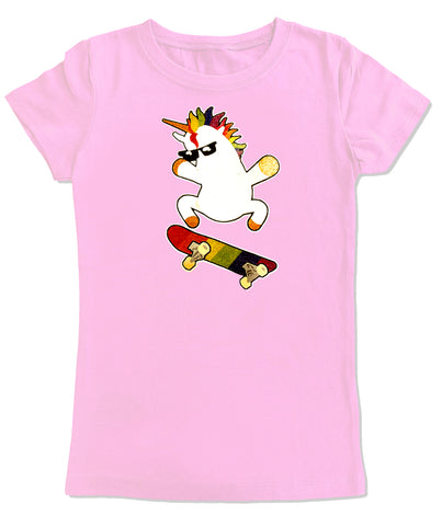 U- UniSkater GIRLS Fitted Tee, Lt. PInk  (Youth, Adult)