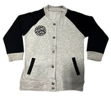 Drip Skull Varsity Fleece Jacket, Grey/Blk (Infant, Toddler, Youth)