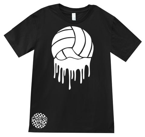 Volleyball Drip Tee, Black  (Infant, Toddler, Youth, Adult)