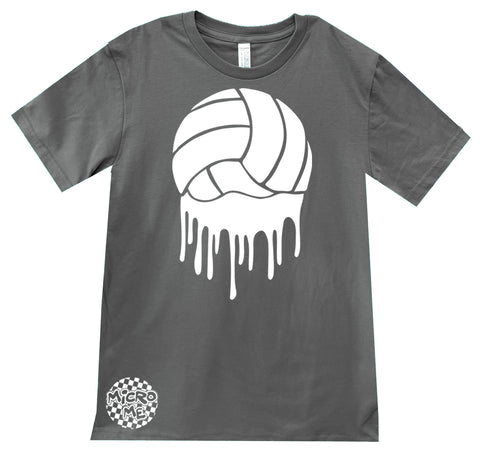 Volleyball Drip Tee,  Charc (Infant, Toddler, Youth, Adult)