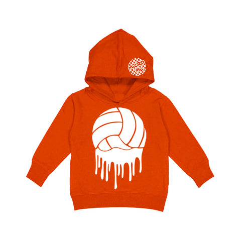 Drip Volleyball Hoodie, Orange (Toddler, Youth, Adult)