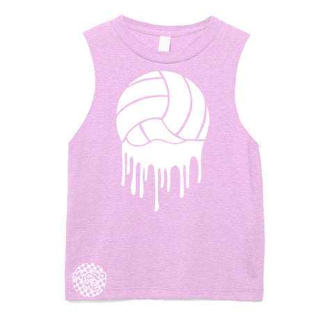 Volleyball Drip Muscle Tank, Lt.Pink (Infant, Toddler, Youth, Adult)