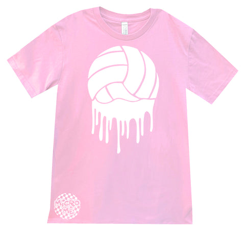 Volleyball Drip Tee,  Lt. Pink (Infant, Toddler, Youth, Adult)