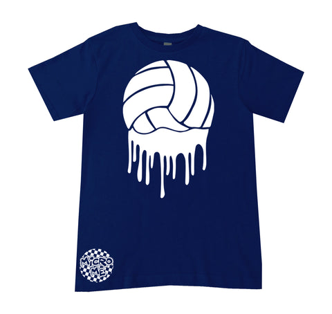 Volleyball Drip Tee,  Navy (Infant, Toddler, Youth, Adult)