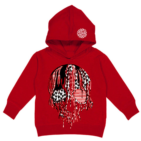 Vday Drip Skull Hoodie, Red (Toddler, Youth, Adult)