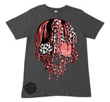 *Vday Drip Skull Tee, Charc (Infant, Toddler, Youth, Adult)