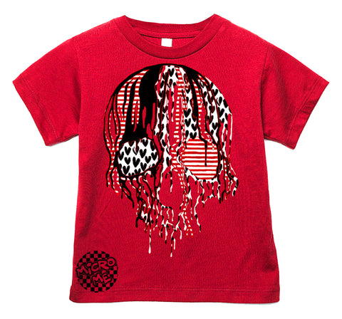 Vday Drip Skull Tee, Red (Infant, Toddler, Youth, Adult)