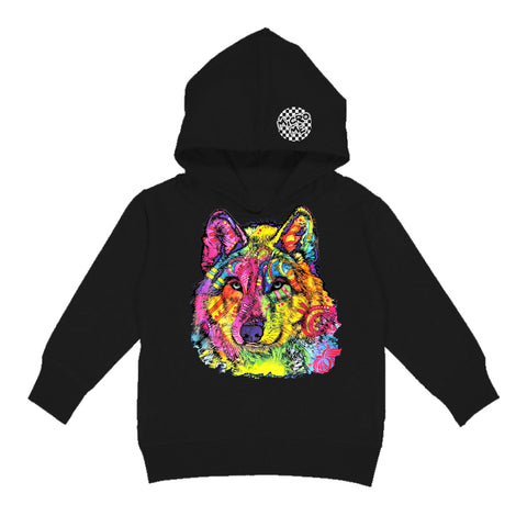WD Wolf Hoodie, Black (Toddler, Youth, Adult)