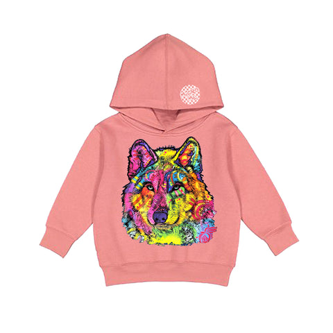 WD Wolf Hoodie, Clay  (Toddler, Youth, Adult)