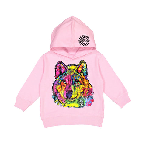WD Wolf Hoodie, Lt. Pink (Toddler, Youth, Adult)