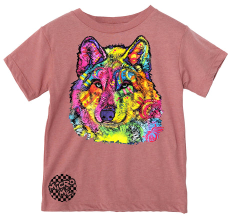 WD Wolf Tee, Clay (Infant, Toddler, Youth, Adult)