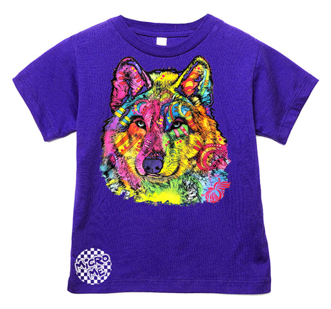 WD Wolf Tee, Purple (Infant, Toddler, Youth, Adult)