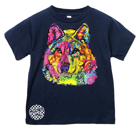 WD Wolf Tee, Navy (Infant, Toddler, Youth, Adult)
