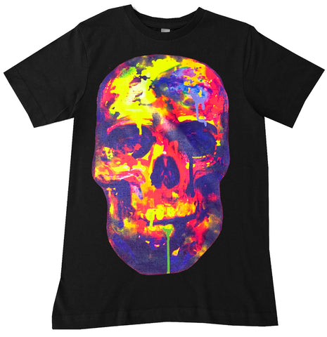 Watercolor SKULL Tee, Black (Infant, Toddler, Youth,Adult)