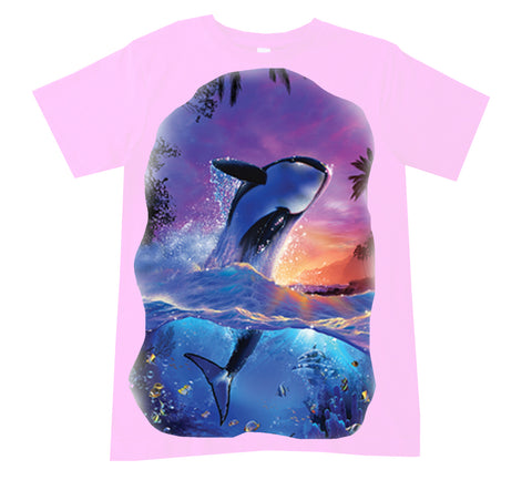 Orca Tee,  Lt. Pink (Infant, Toddler, Youth, Adult)