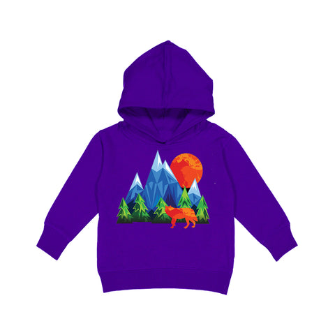 Wild Wolf Hoodie, Purple (Toddler, Youth, Adult)