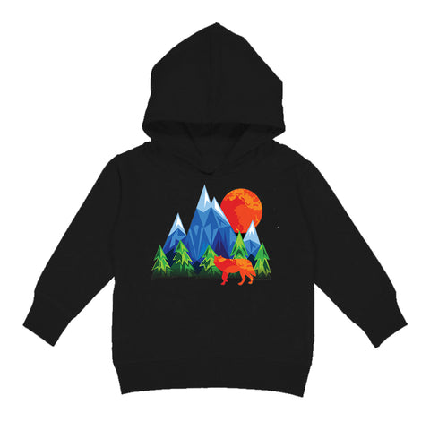 Wild Wolf Hoodie, Black (Toddler, Youth, Adult)
