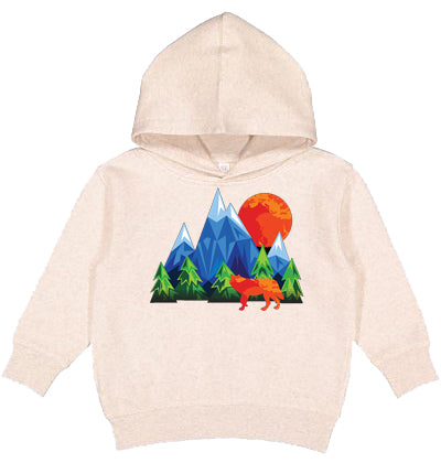 Wild Wolf Hoodie, Natural(Toddler, Youth, Adult)