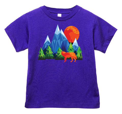 Wild Wolf Tee, Purple (Infant, Toddler, Youth, Adult)