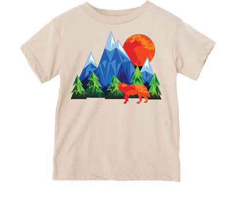 Wild Wolf Tee, Natural (Infant, Toddler, Youth, Adult)