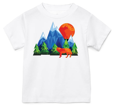 Wild Wolf Tee, White  (Infant, Toddler, Youth, Adult)