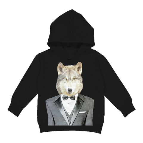 Wolf Tuxedo  Hoodie, Black (Toddler, Youth, Adult)