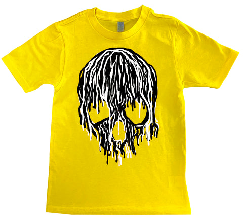 Signature Drip Skull Tee, Yellow  (Infant, Toddler, Youth, Adult)