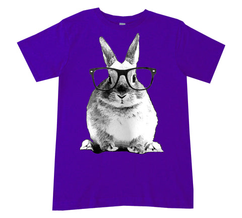 Nerdy Rabbit Tee, Purple  (Infant, Toddler, Youth, Adult)