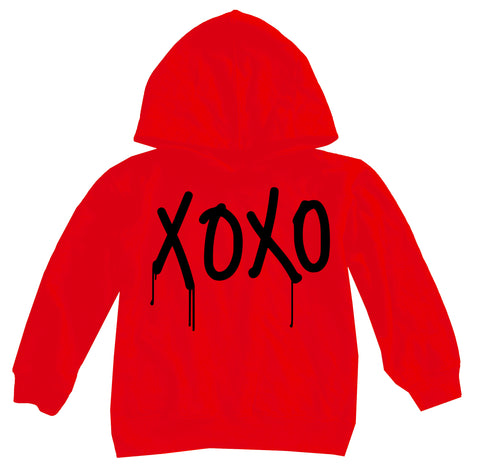 XOXO Drips Hoodie, Red (Toddler, Youth, Adult)